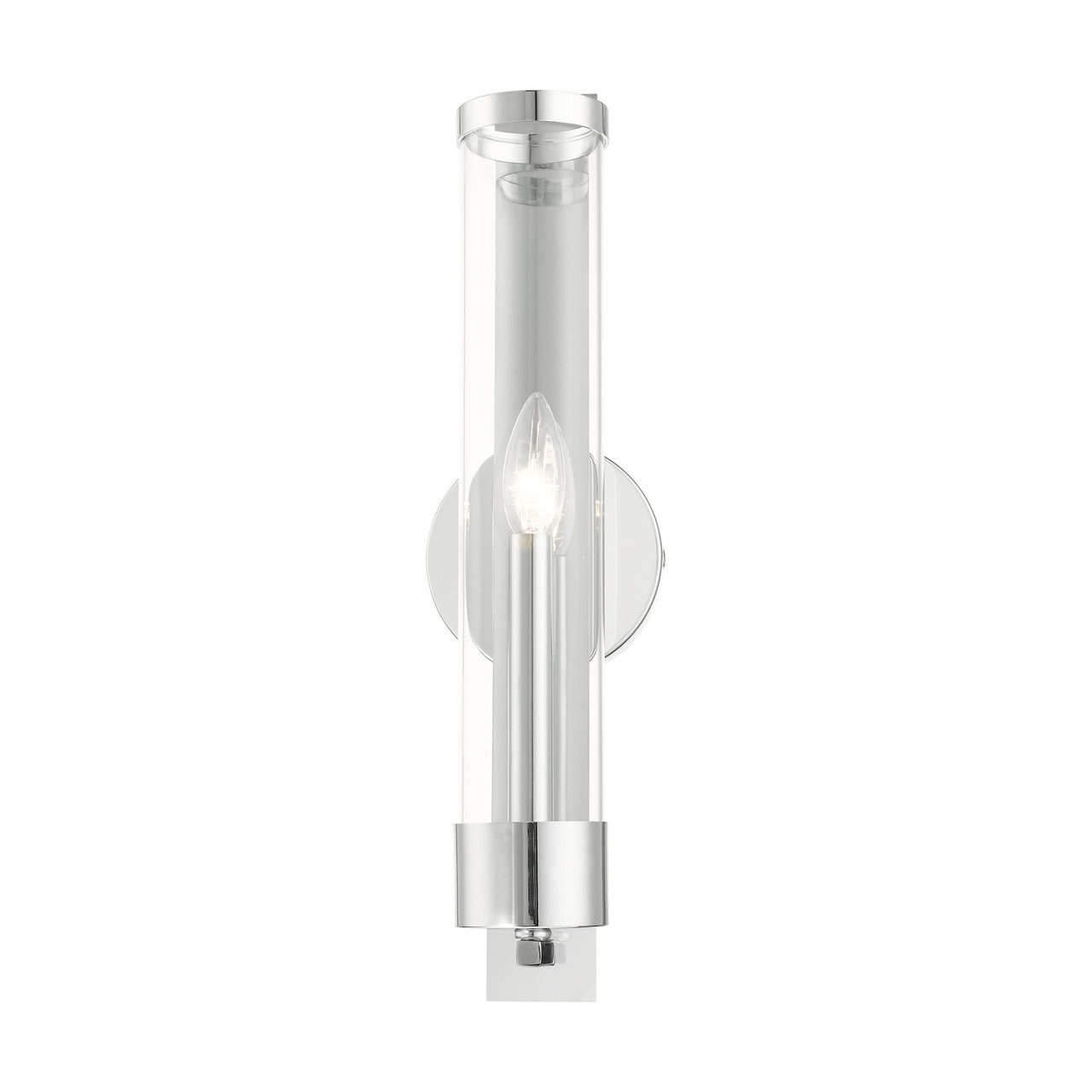 LIVEX LIGHTING 10142-05 1 Light Polished Chrome ADA Single Sconce