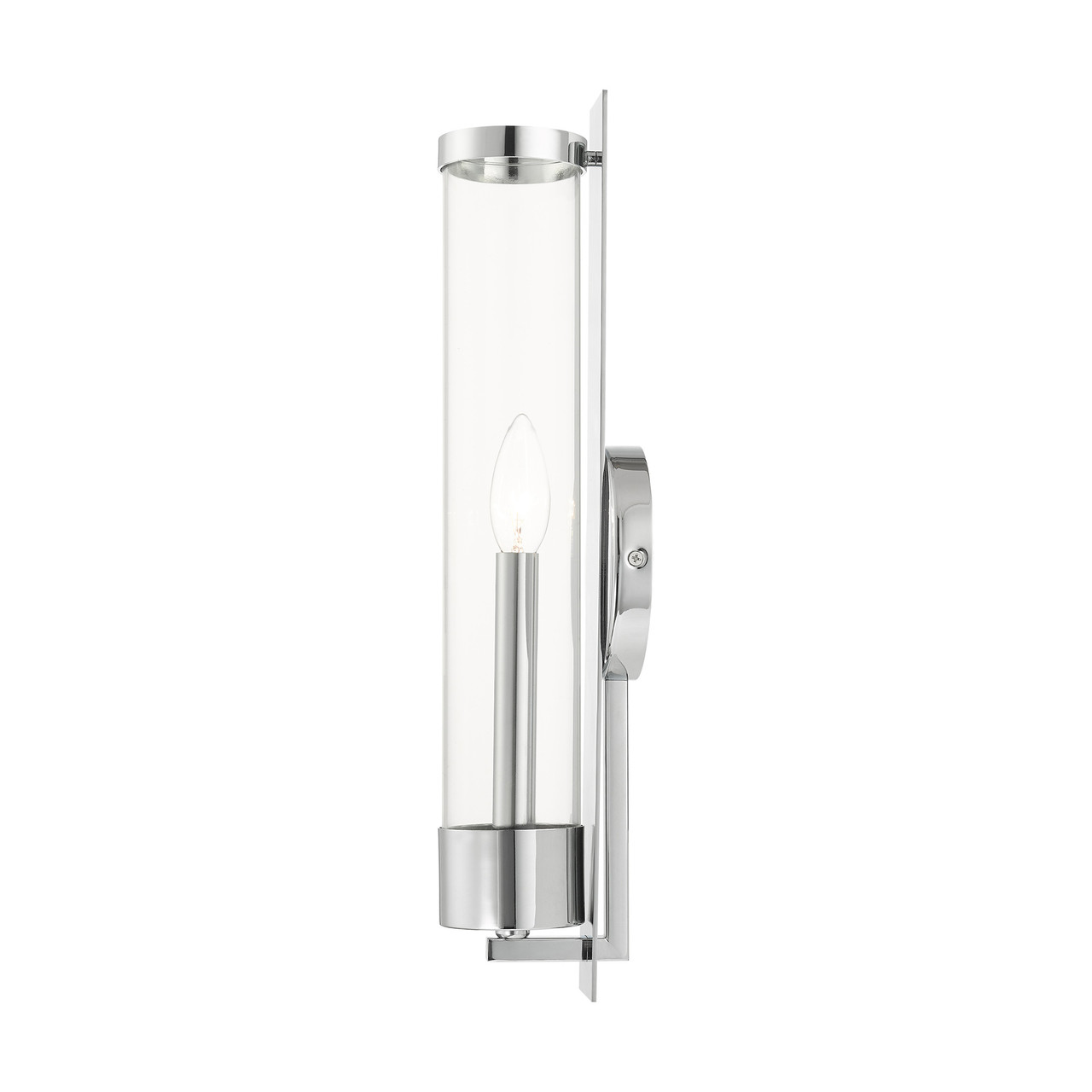 LIVEX LIGHTING 10142-05 1 Light Polished Chrome ADA Single Sconce