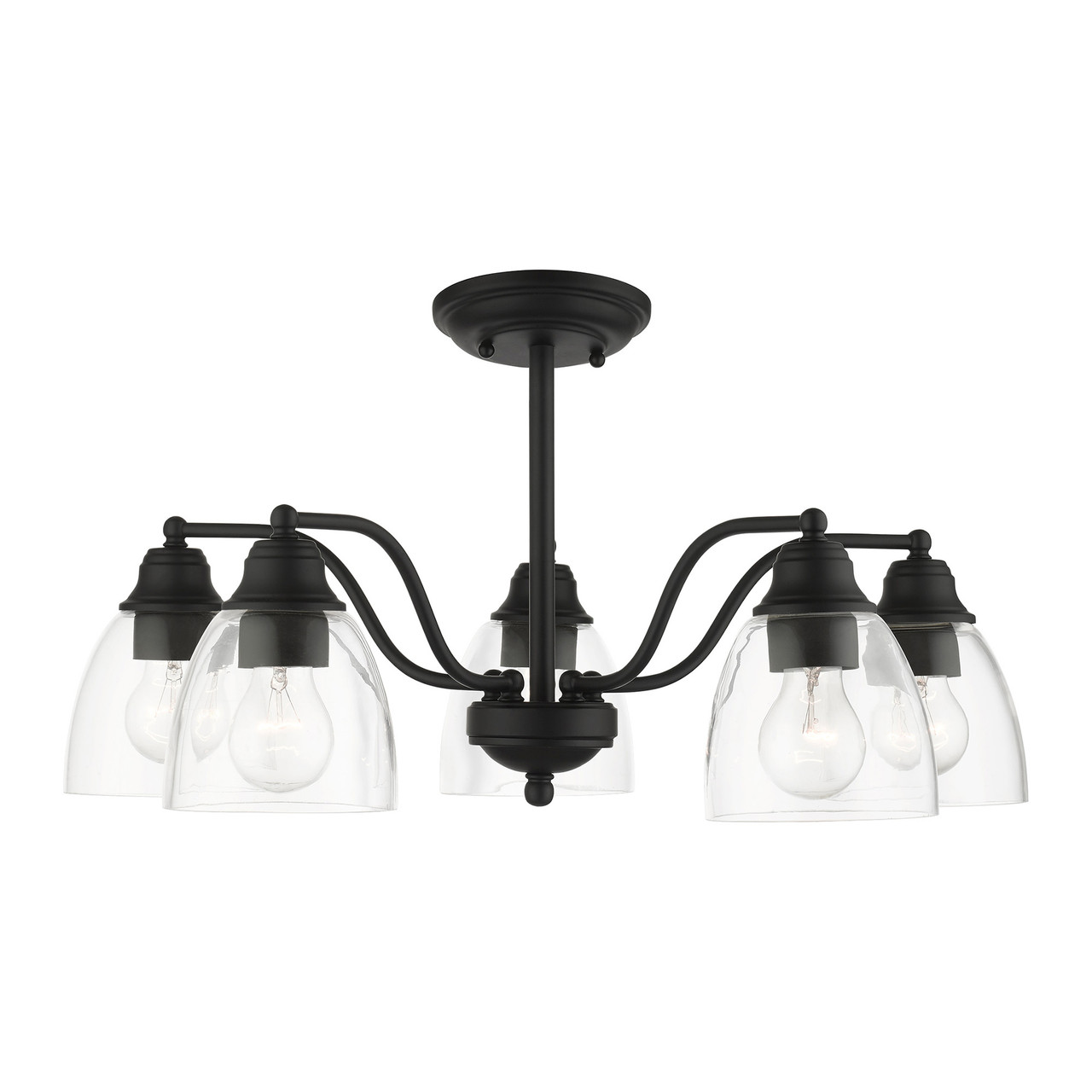 LIVEX LIGHTING 46335-04 Montgomery 5 Lt Black Chandelier