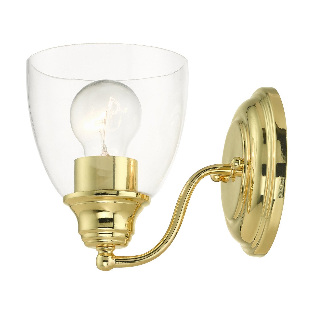 LIVEX LIGHTING 15131-02 Montgomery 1 Lt Polished Brass Vanity Sconce