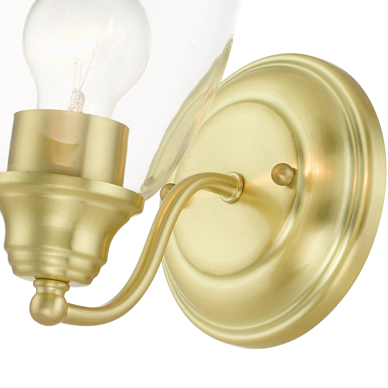 LIVEX LIGHTING 15131-12 Montgomery 1 Lt Satin  Brass Vanity Sconce