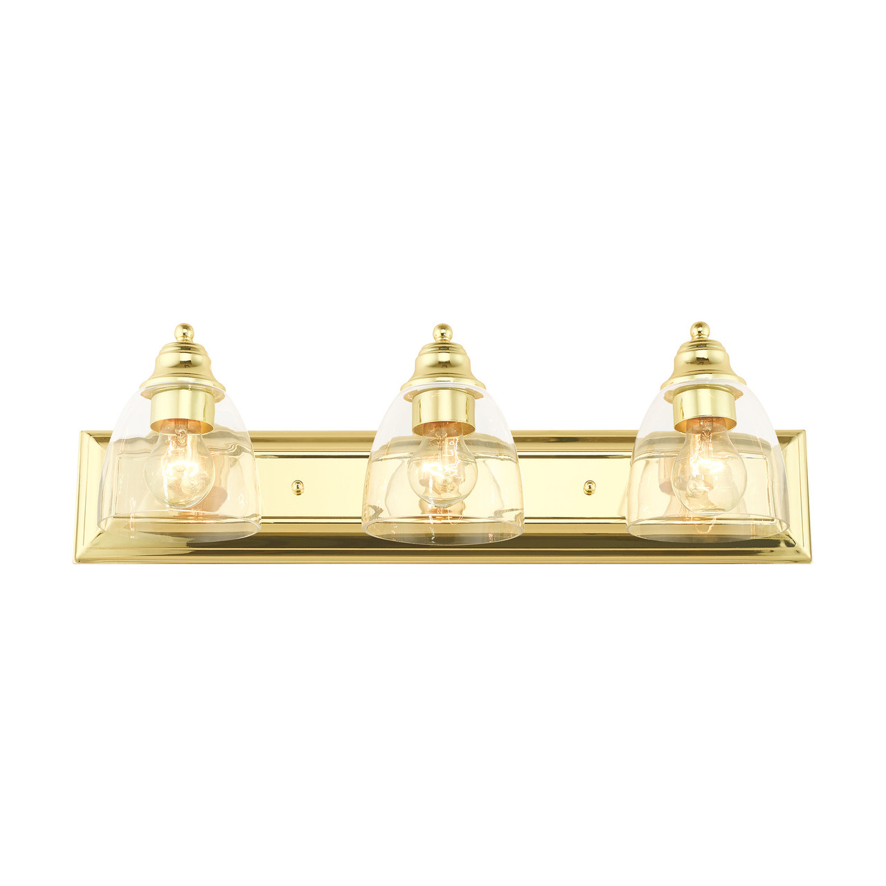 LIVEX LIGHTING 17073-02 Birmingham 3 Lt Polished Brass Vanity Sconce