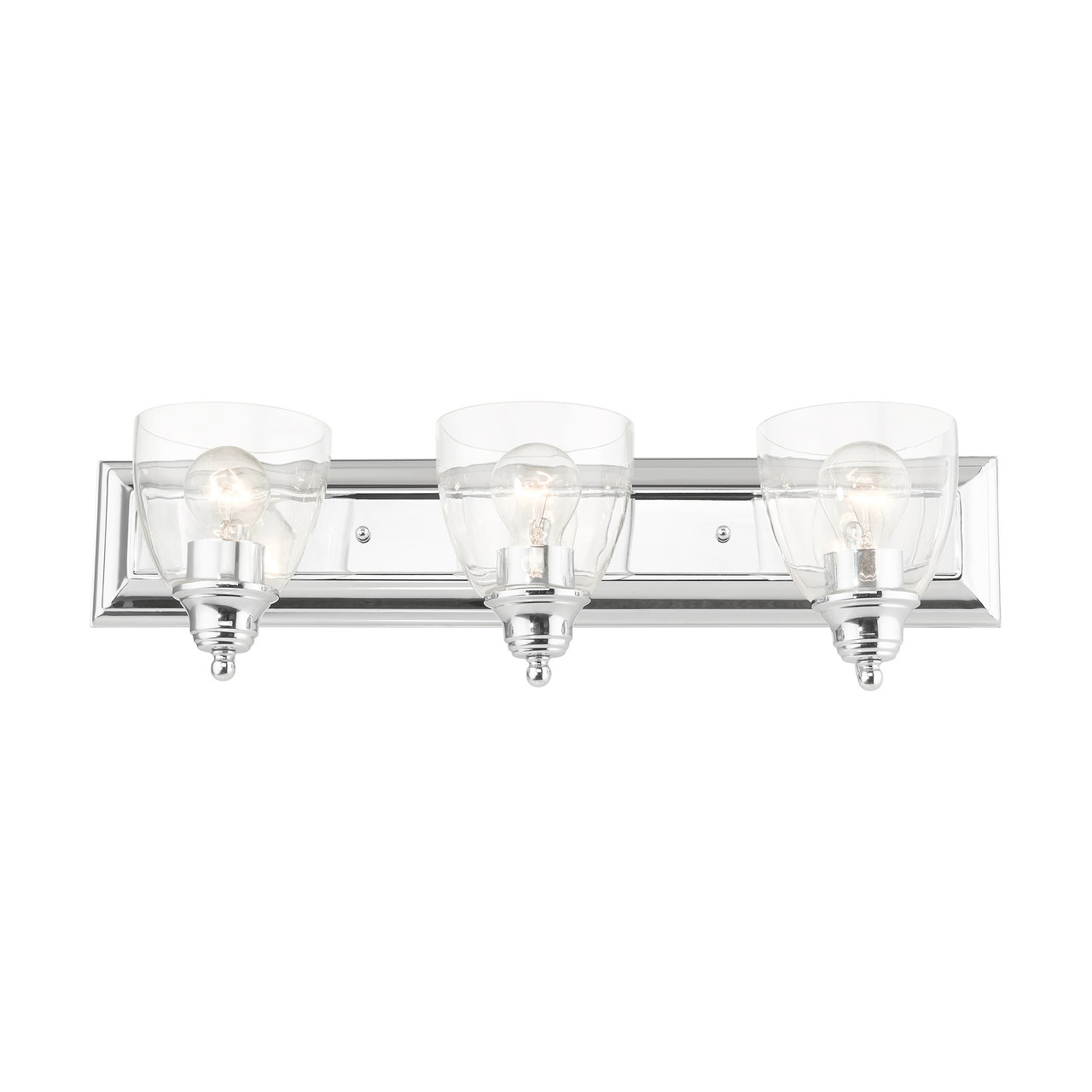 LIVEX LIGHTING 17073-05 Birmingham 3 Lt Polished Chrome Vanity Sconce