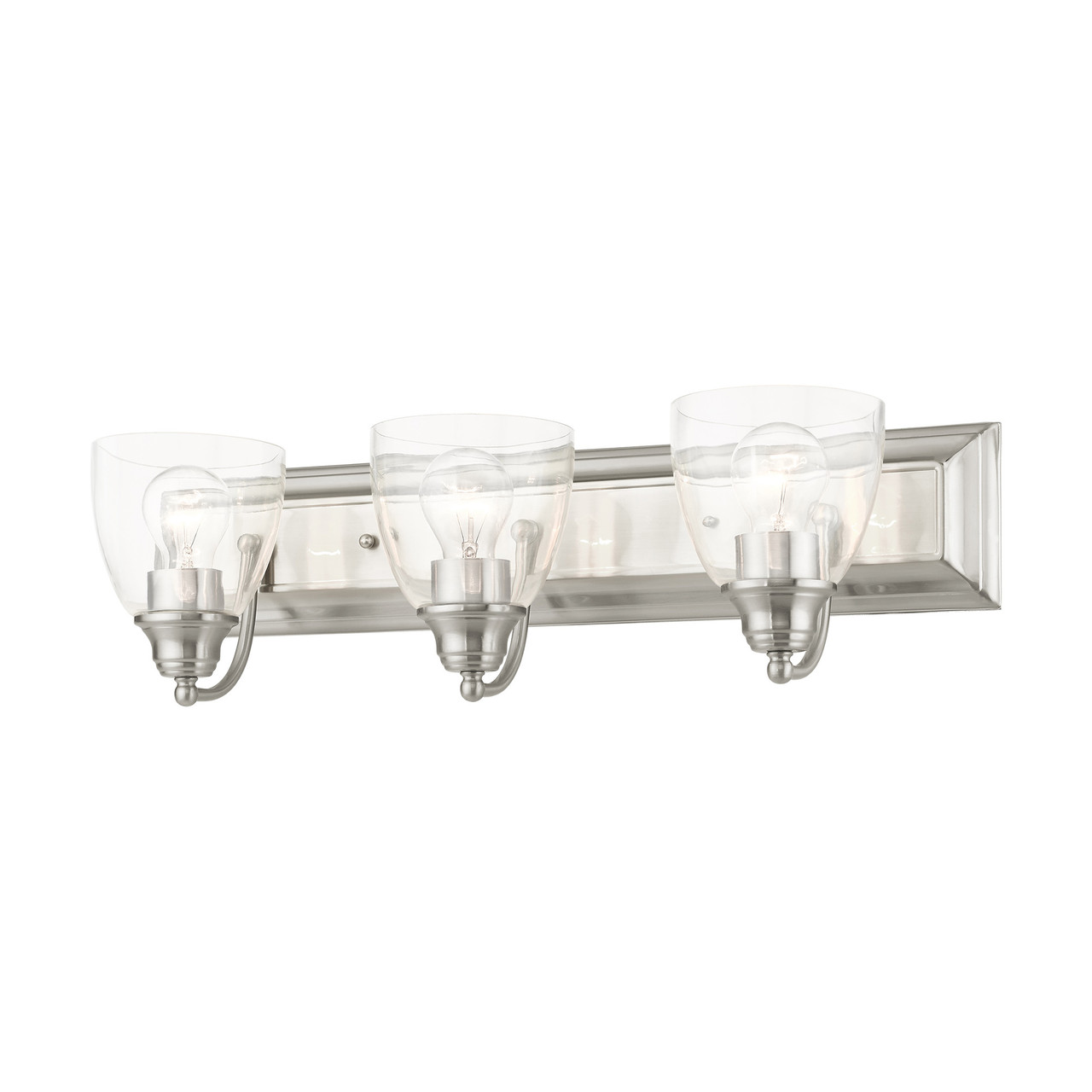 LIVEX LIGHTING 17073-91 Birmingham 3 Lt Brushed Nickel Vanity Sconce