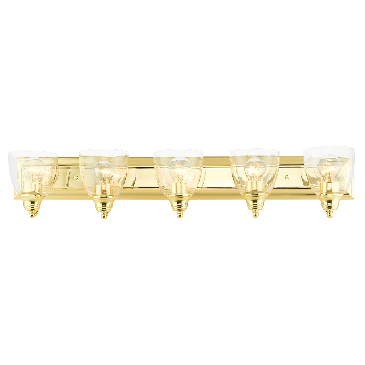 LIVEX LIGHTING 17075-02 Birmingham 5 Lt Polished Brass Vanity Sconce