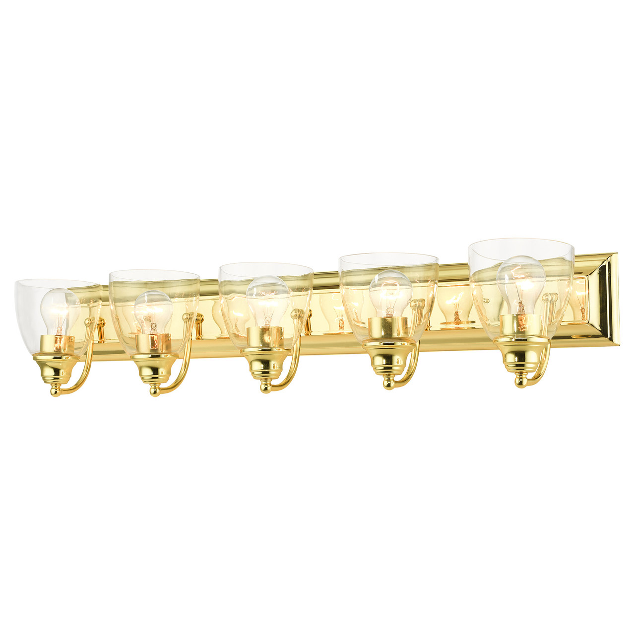 LIVEX LIGHTING 17075-02 Birmingham 5 Lt Polished Brass Vanity Sconce