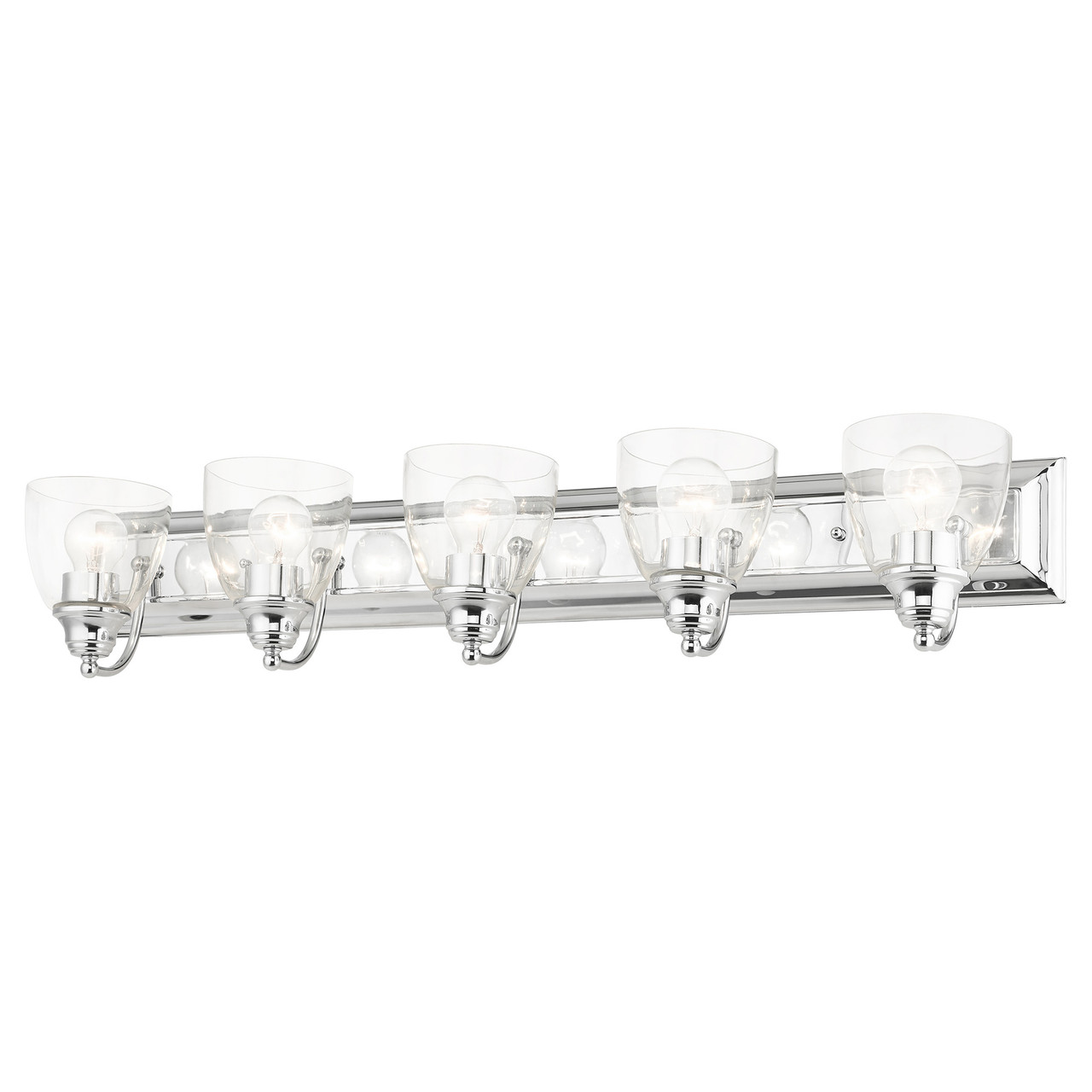 LIVEX LIGHTING 17075-05 Birmingham 5 Lt Polished Chrome Vanity Sconce