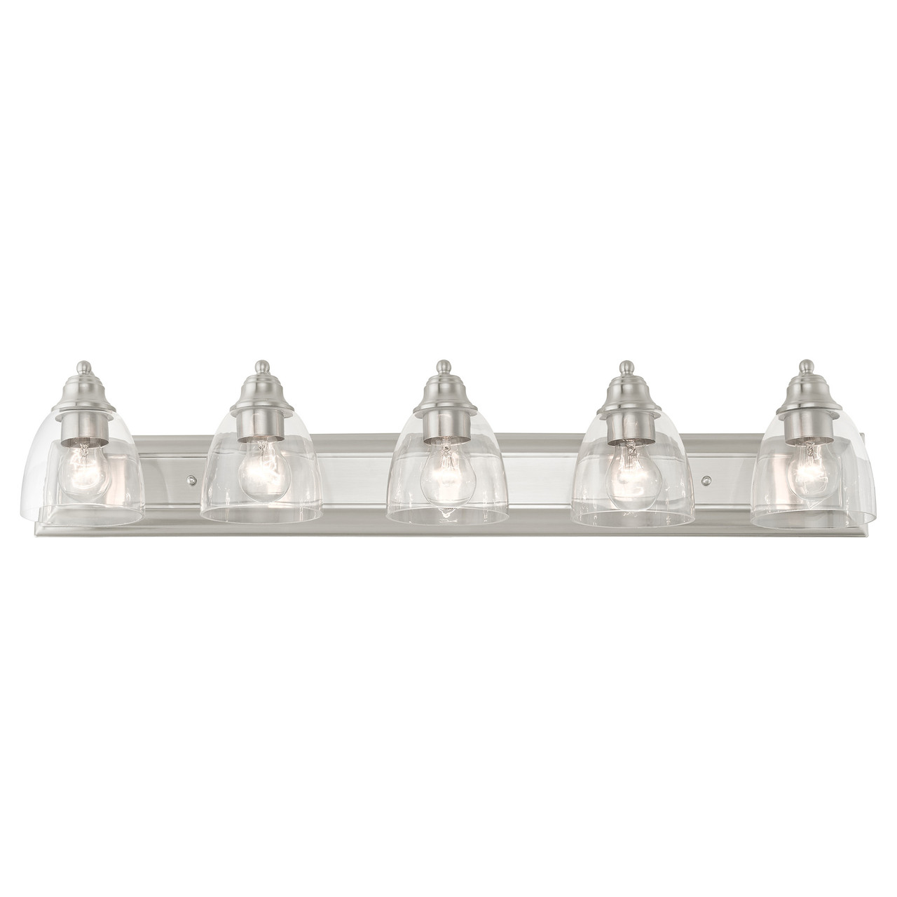 LIVEX LIGHTING 17075-91 Birmingham 5 Lt Brushed Nickel Vanity Sconce