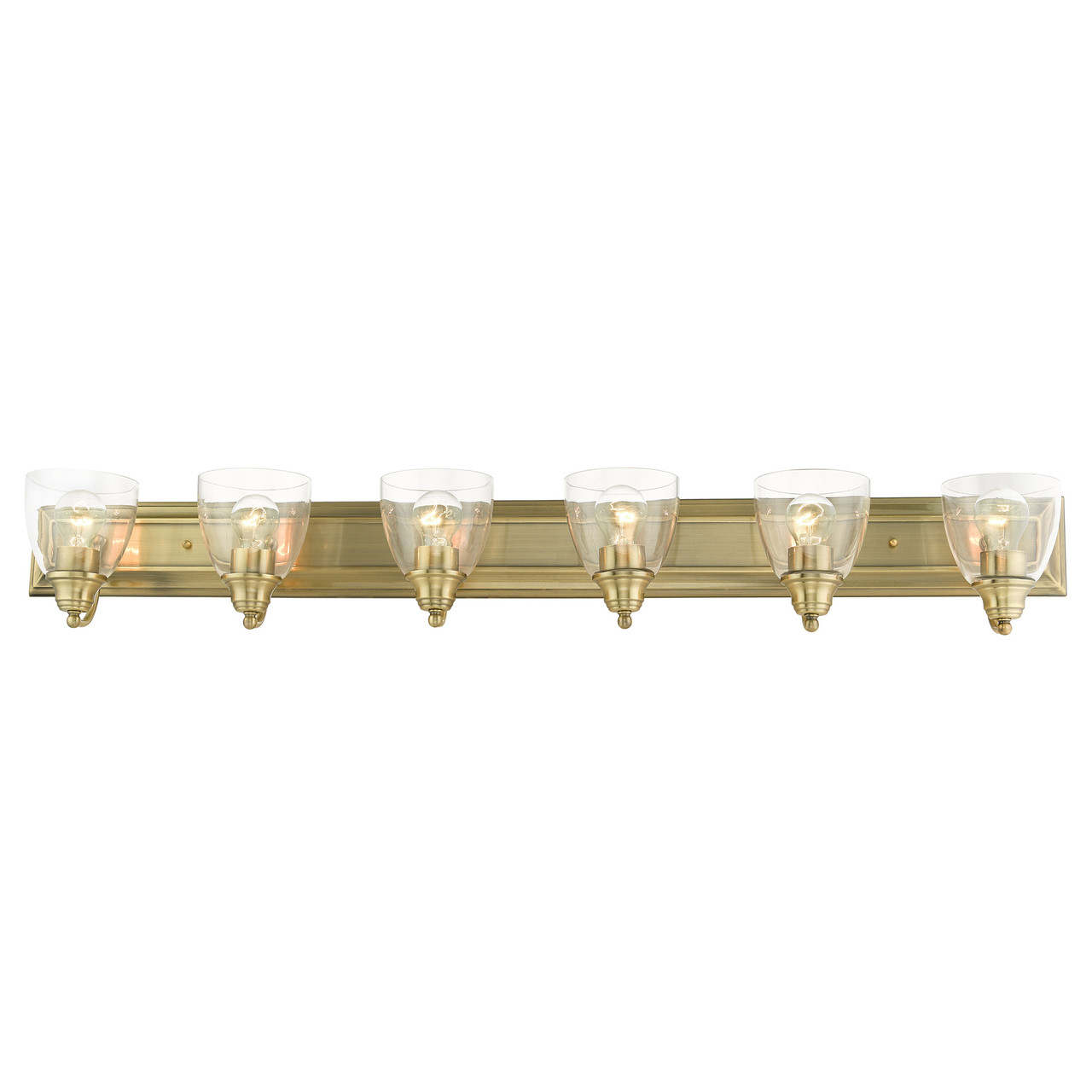 LIVEX LIGHTING 17076-01 Birmingham 6 Lt Antique Brass Vanity Sconce