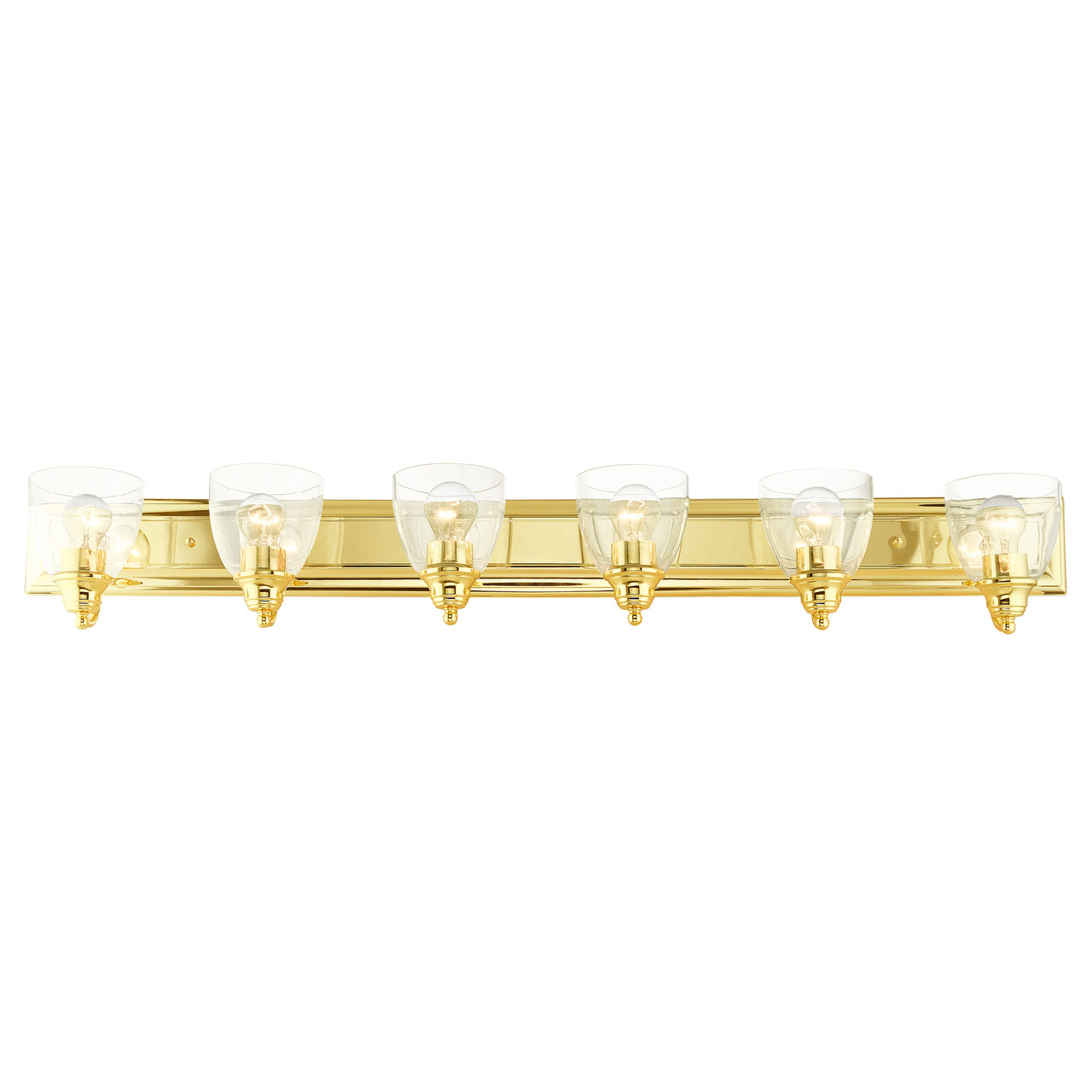 LIVEX LIGHTING 17076-02 Birmingham 6 Lt Polished Brass Vanity Sconce