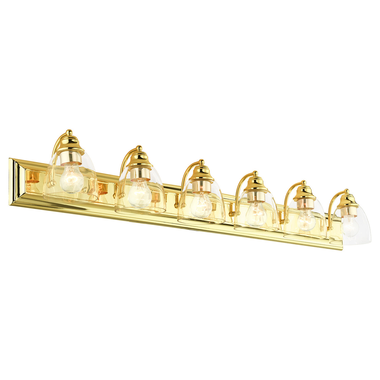 LIVEX LIGHTING 17076-02 Birmingham 6 Lt Polished Brass Vanity Sconce