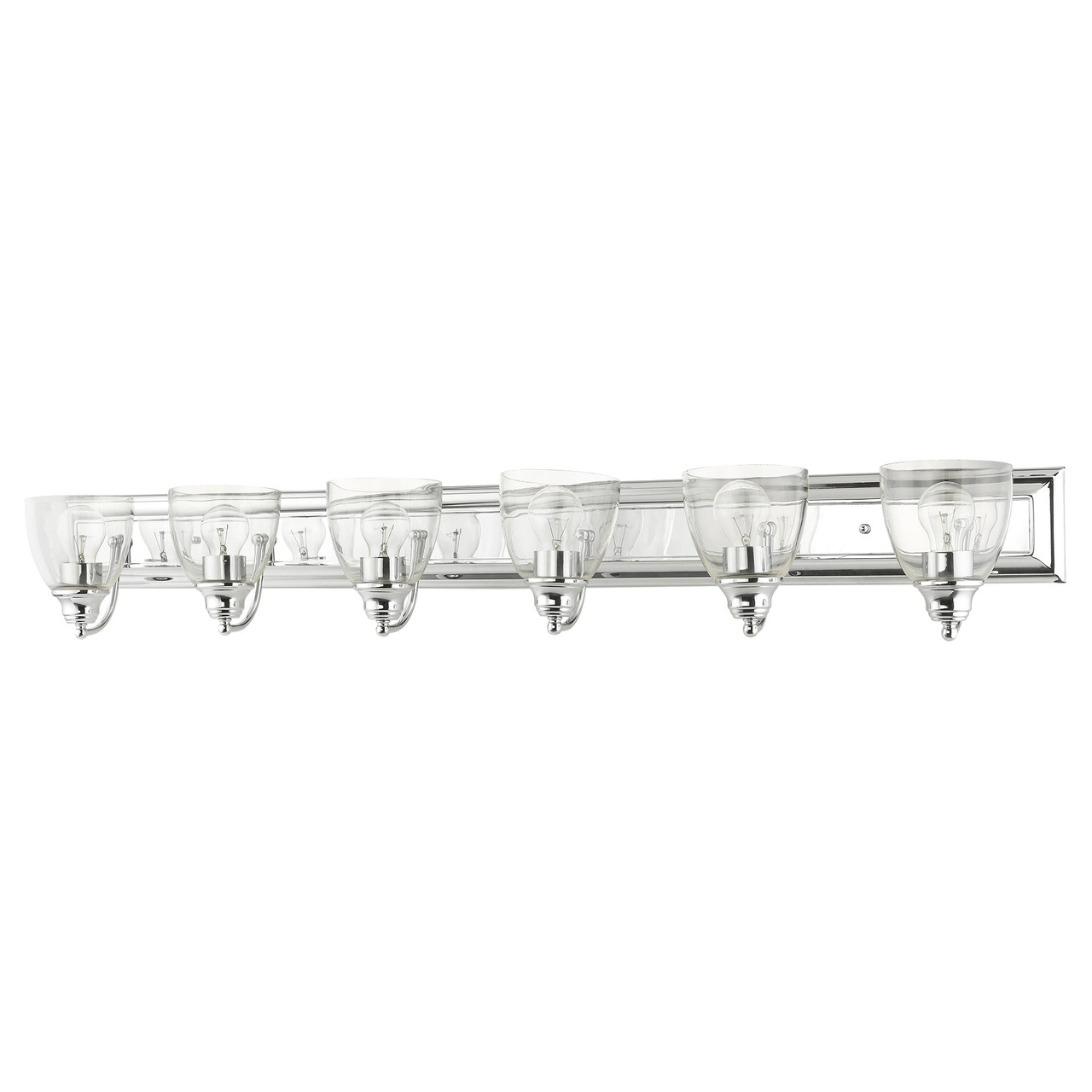 LIVEX LIGHTING 17076-05 Birmingham 6 Lt Polished Chrome Vanity Sconce