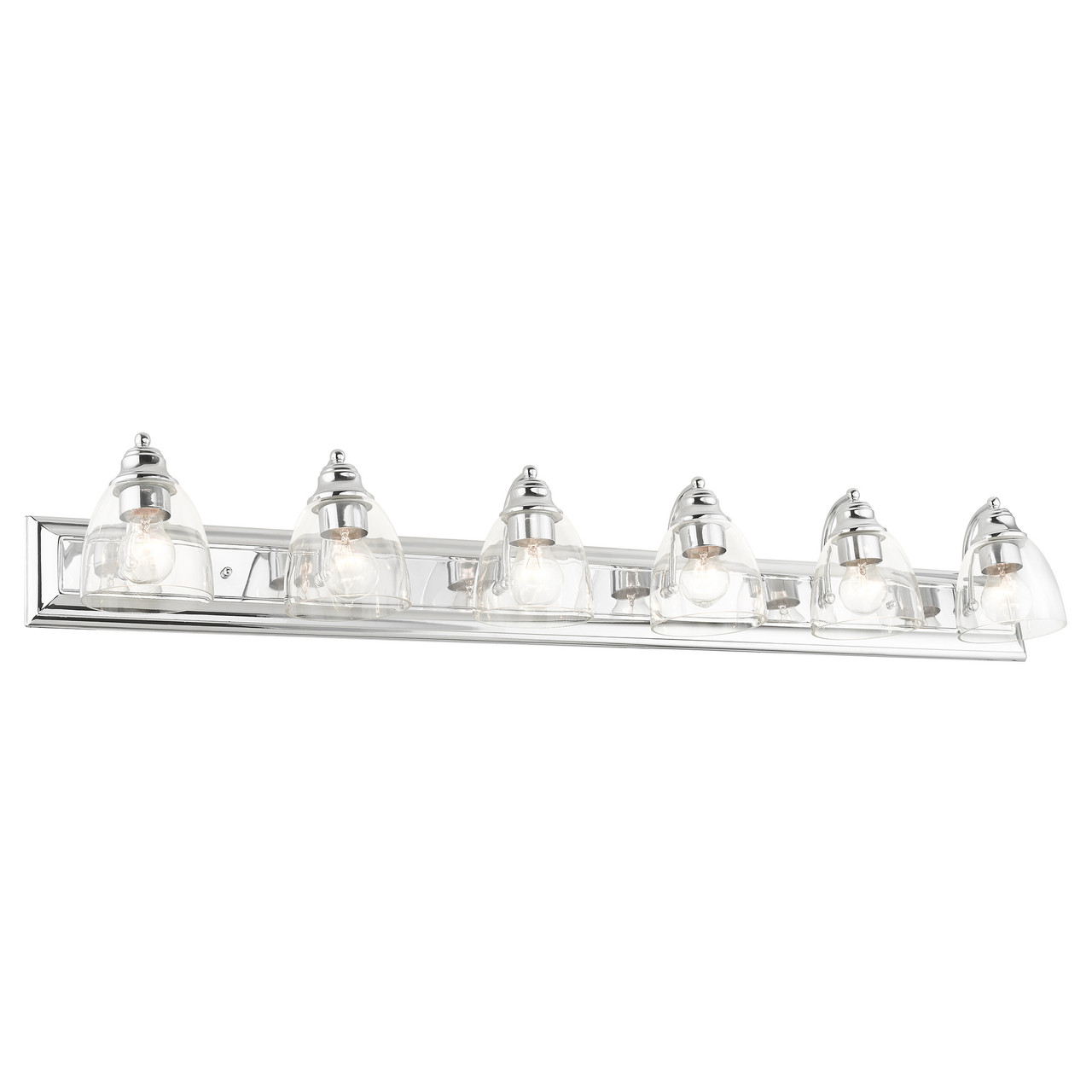 LIVEX LIGHTING 17076-05 Birmingham 6 Lt Polished Chrome Vanity Sconce