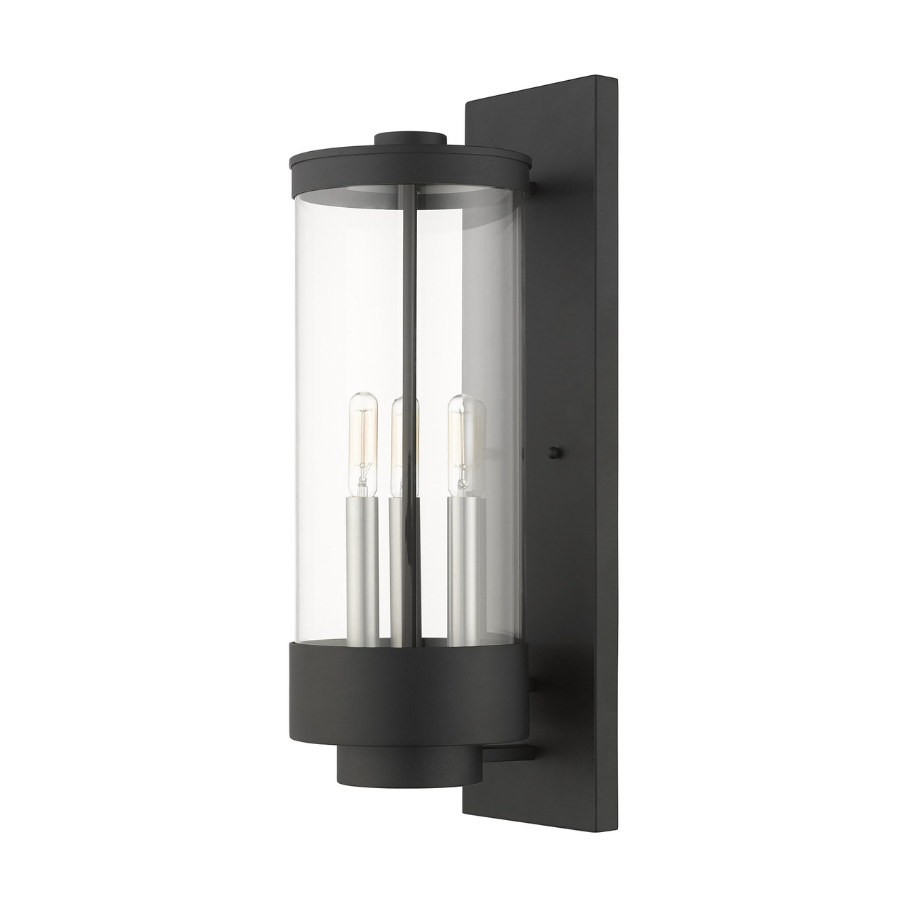 LIVEX LIGHTING 20722-14 2 Light Textured Black Outdoor Wall Lantern