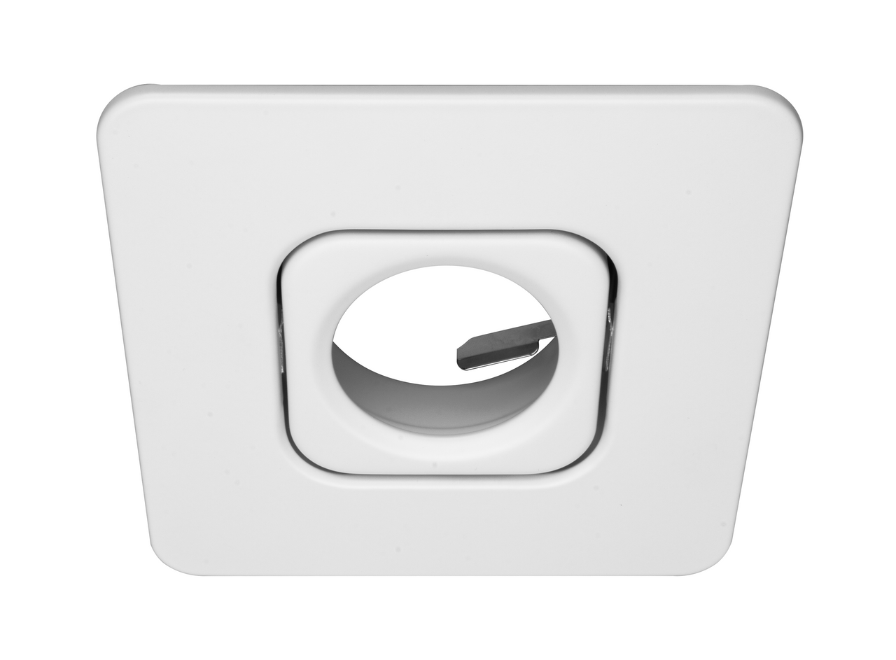 NICOR 14023WH 4 in. White Recessed Square Gimbal Trim for MR16 Bulb