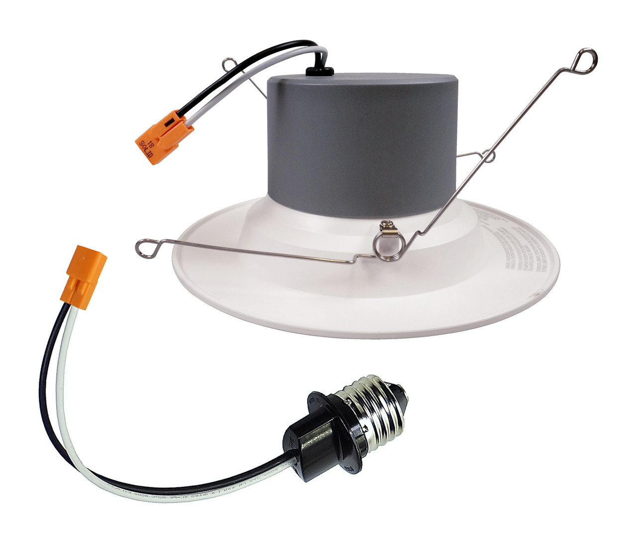 NICOR DCR561081204KWH DCR56 Series 5/6 in. 800 Lumen LED Recessed Downlight Retrofit Light Fixture in White, 4000K