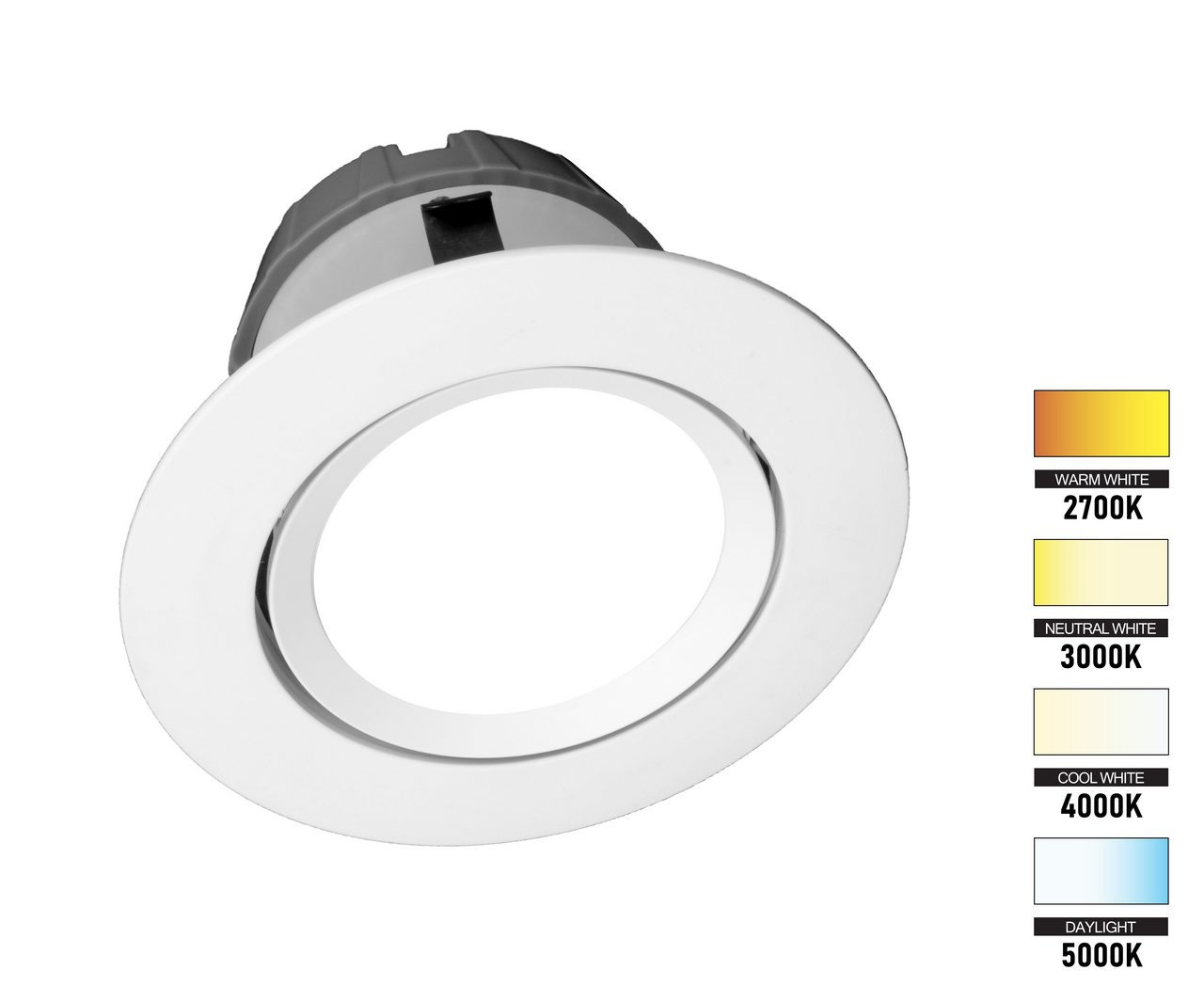 NICOR DCG421202KWH DCG Series 4 in. White Gimbal LED Recessed Downlight, 2700K