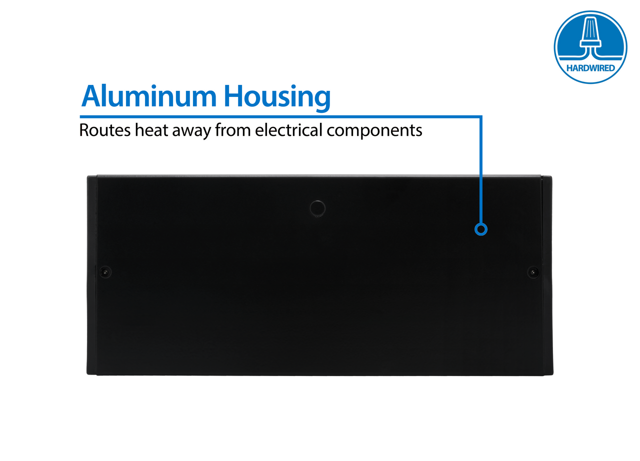 NICOR NUC508SBK NUC-5 Series 8-inch Black Selectable LED Under Cabinet Light