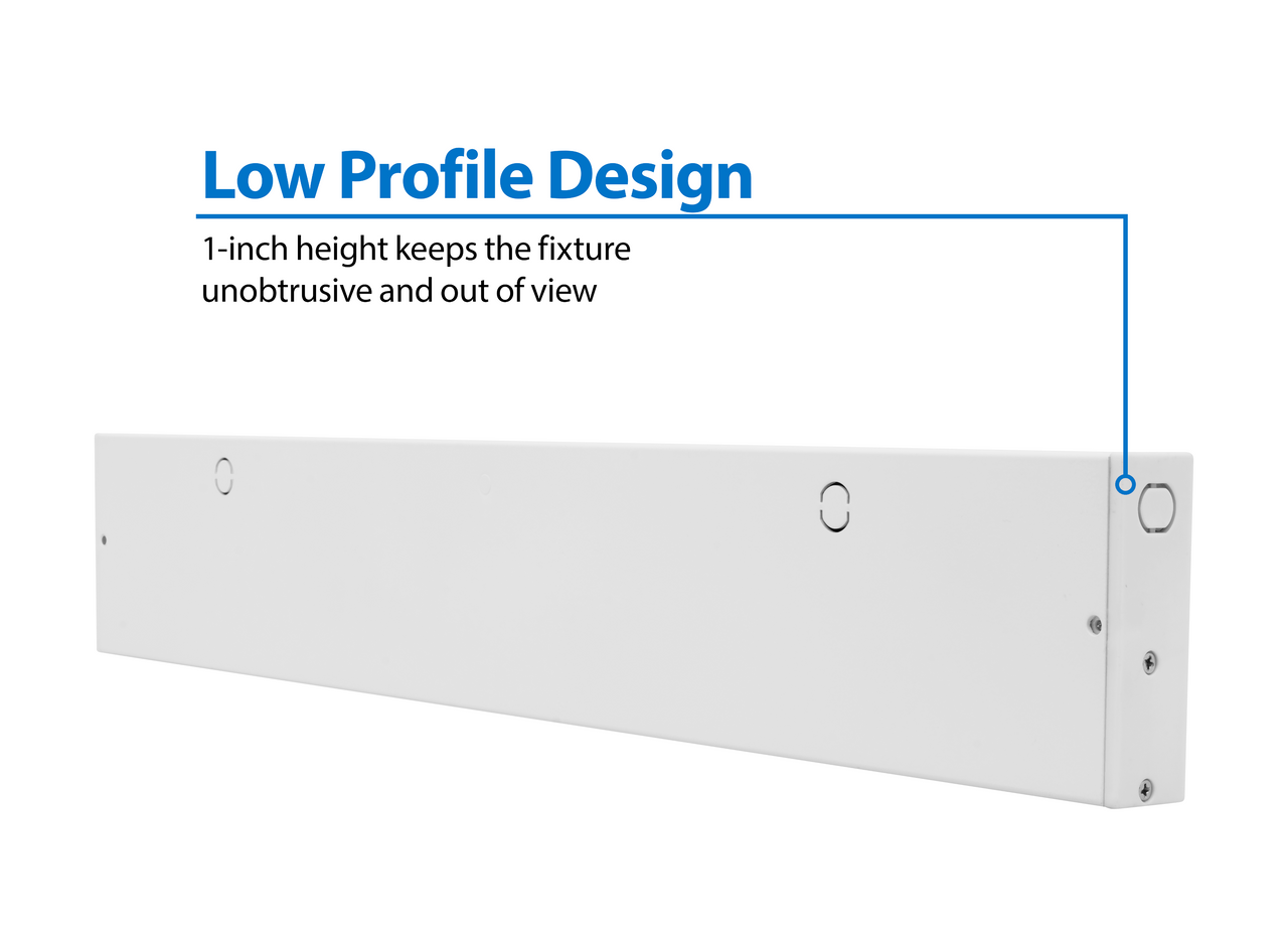 NICOR NUC521SWH NUC-5 Series 21.5-inch White Selectable LED Under Cabinet Light