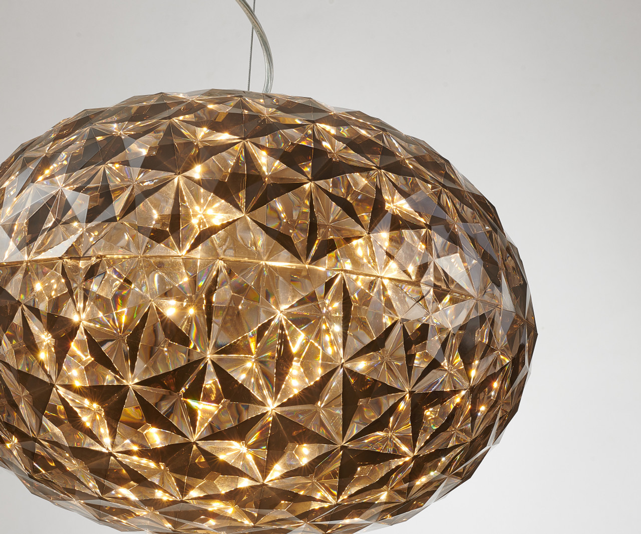 BETHEL INTERNATIONAL OC16P18S 1-Light Single Pendant Lighting, Smoke