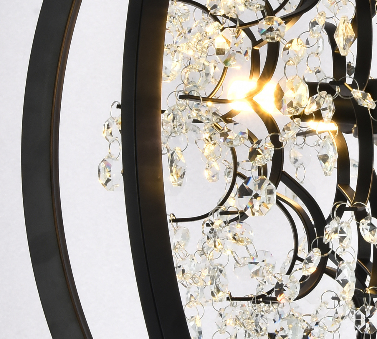 BETHEL INTERNATIONAL LA10C18BLK 4-Light Chandelier, Black