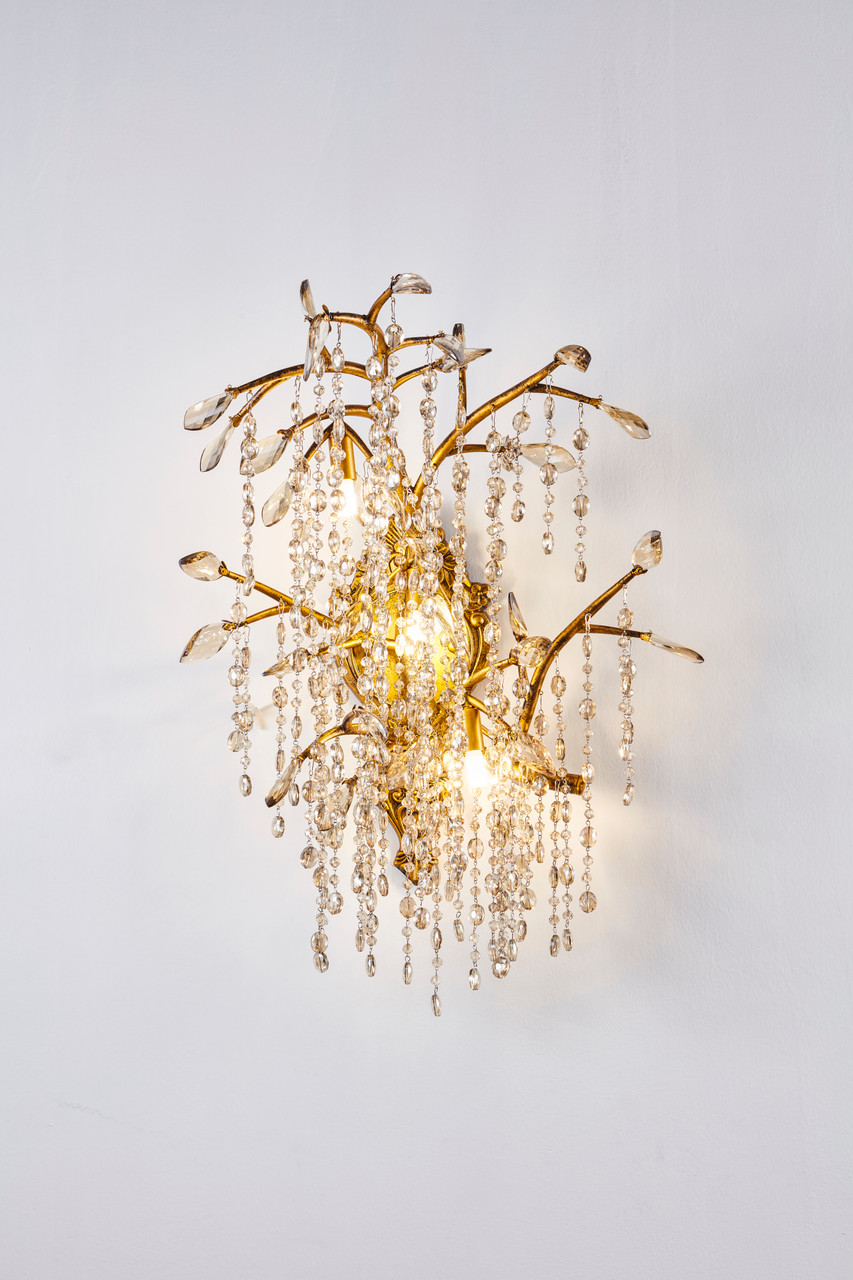 BETHEL INTERNATIONAL AZ02GD 3-Light Wall Sconce,Gold