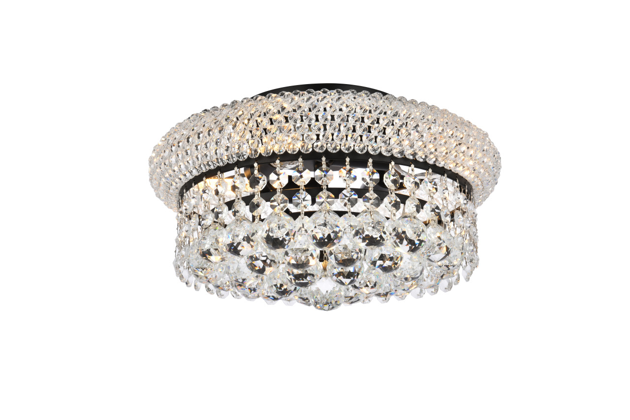 ELEGANT LIGHTING V1800F12BK/RC  Primo 12 inch black flush mount