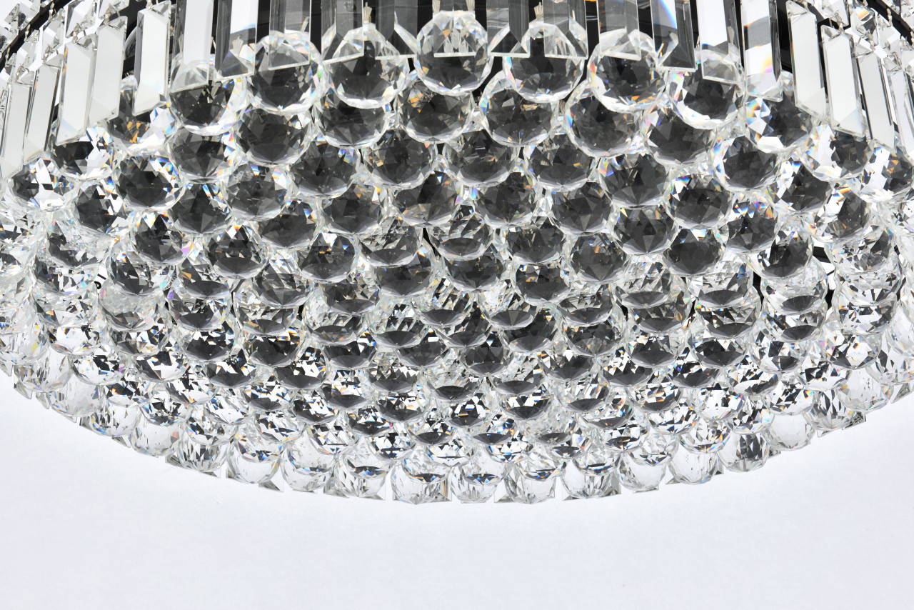 ELEGANT LIGHTING V2030F24BK/RC  Maxime 24 inch black flush mount