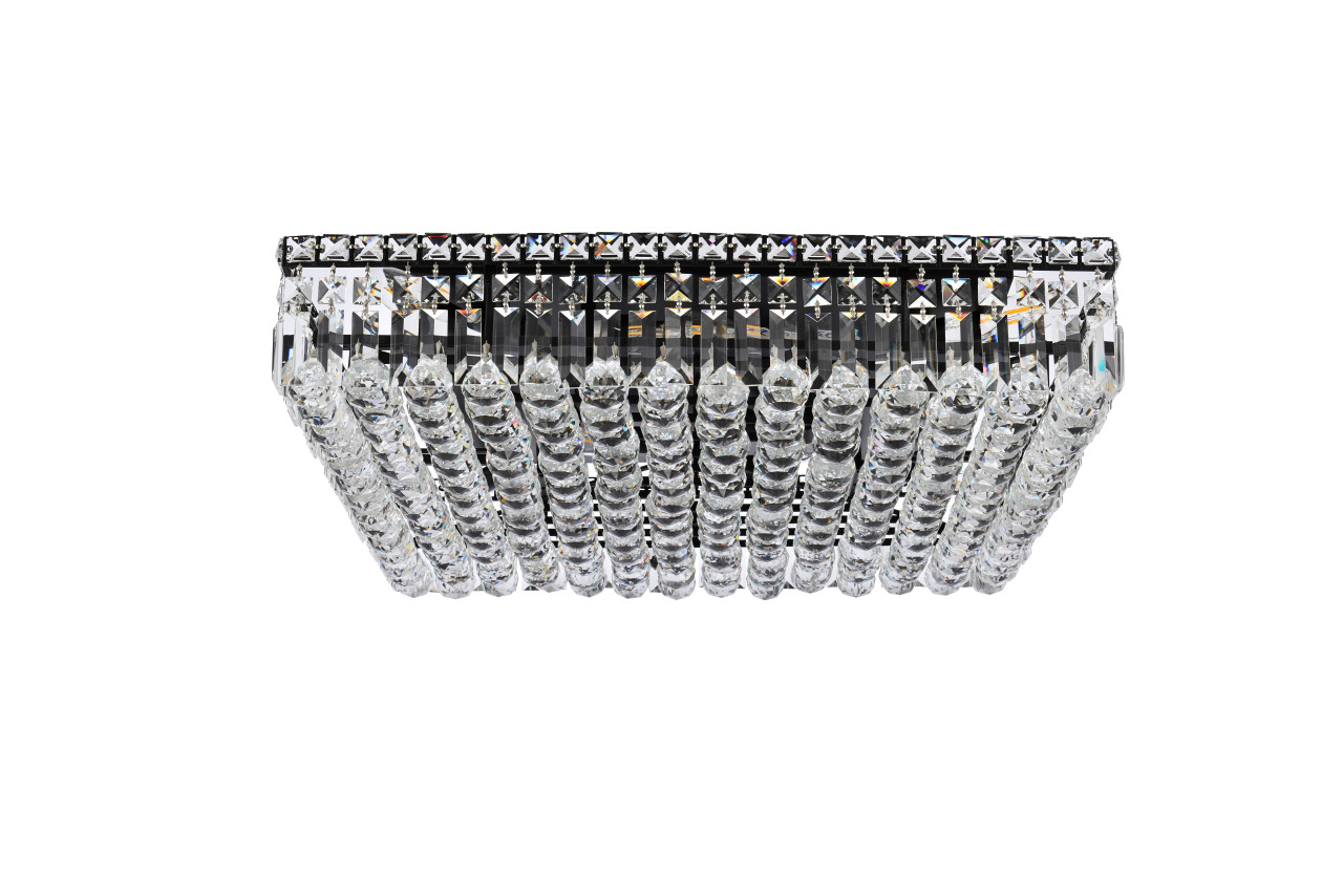 ELEGANT LIGHTING V2032F24BK/RC  Maxime 24 inch black flush mount