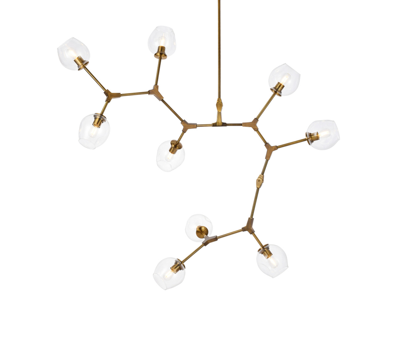 Elegant Lighting 1712G79BR Cavoli 9 lights brass chandelier