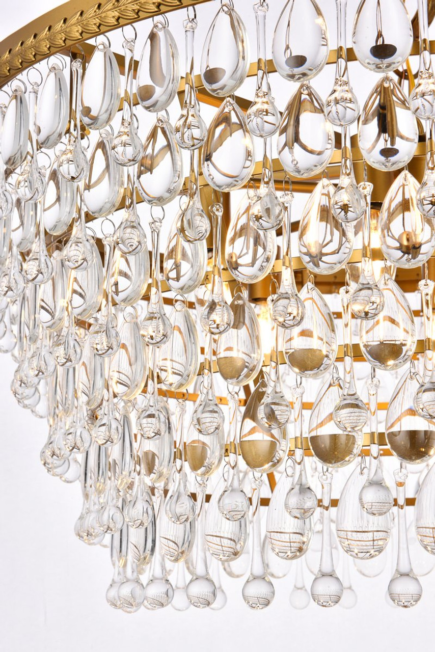 Elegant Lighting 1219D28BR/RC  Nordic 6 lights brass chandelier