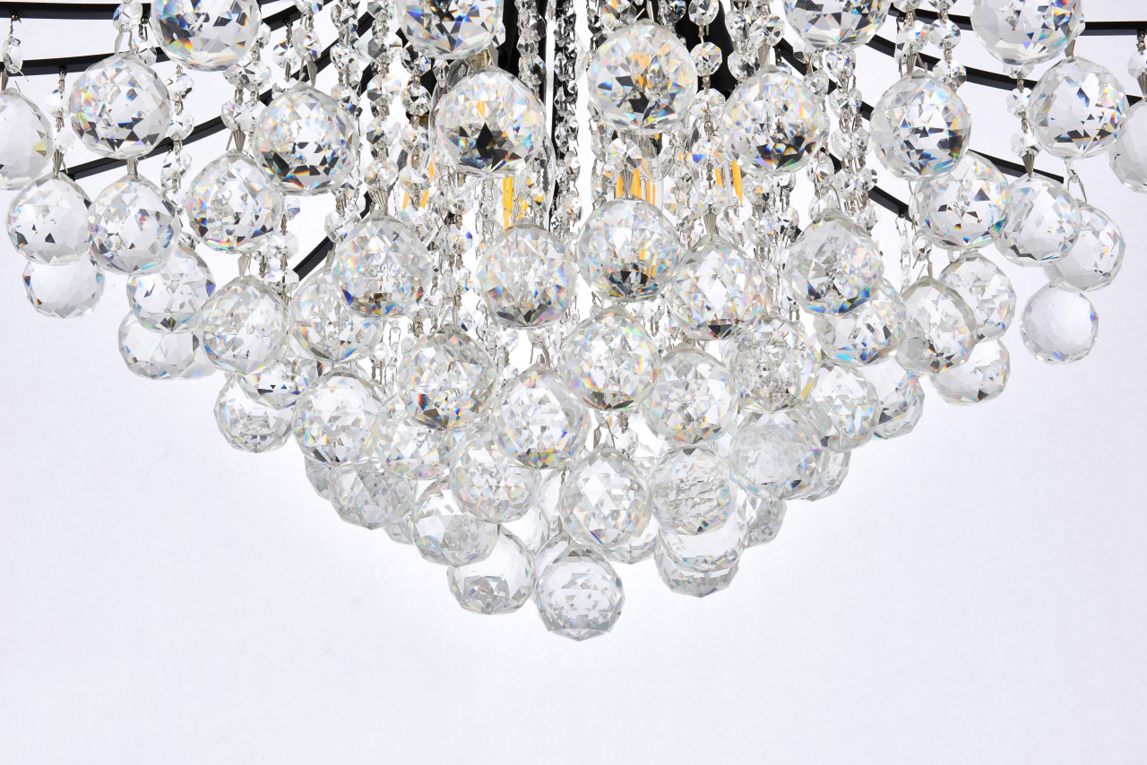 ELEGANT LIGHTING V8002D22BK/RC  Toureg 22 inch black chandelier