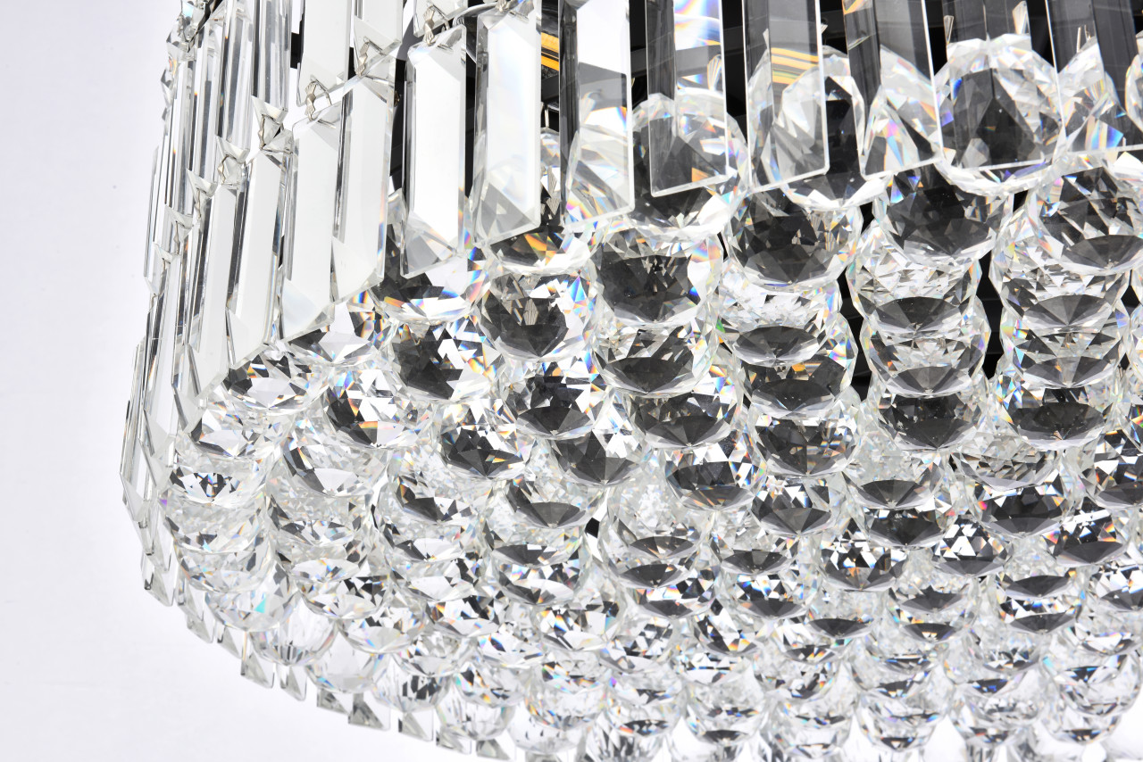 ELEGANT LIGHTING V2030D24BK/RC  Maxime 24 inch black chandelier