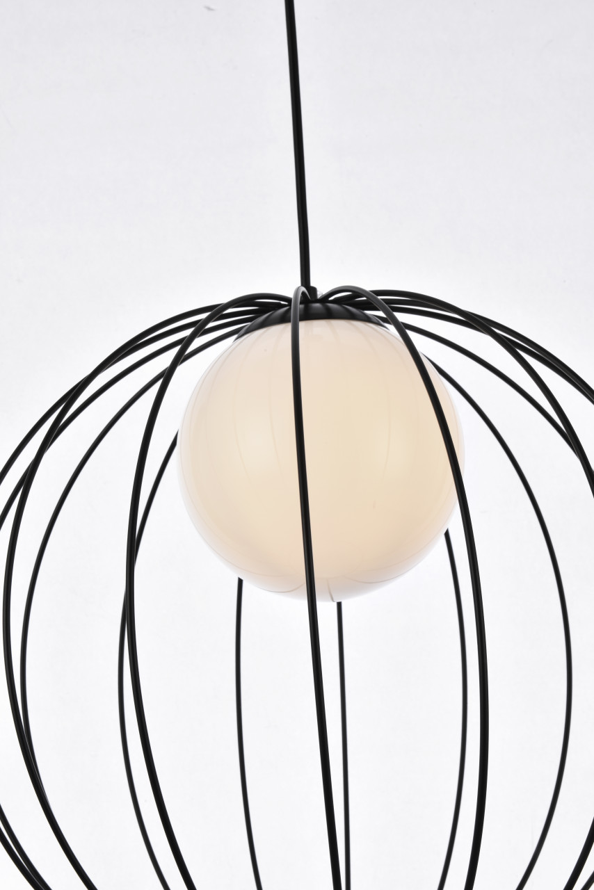 Living District LD2345BK Wetzel 1 light black pendant