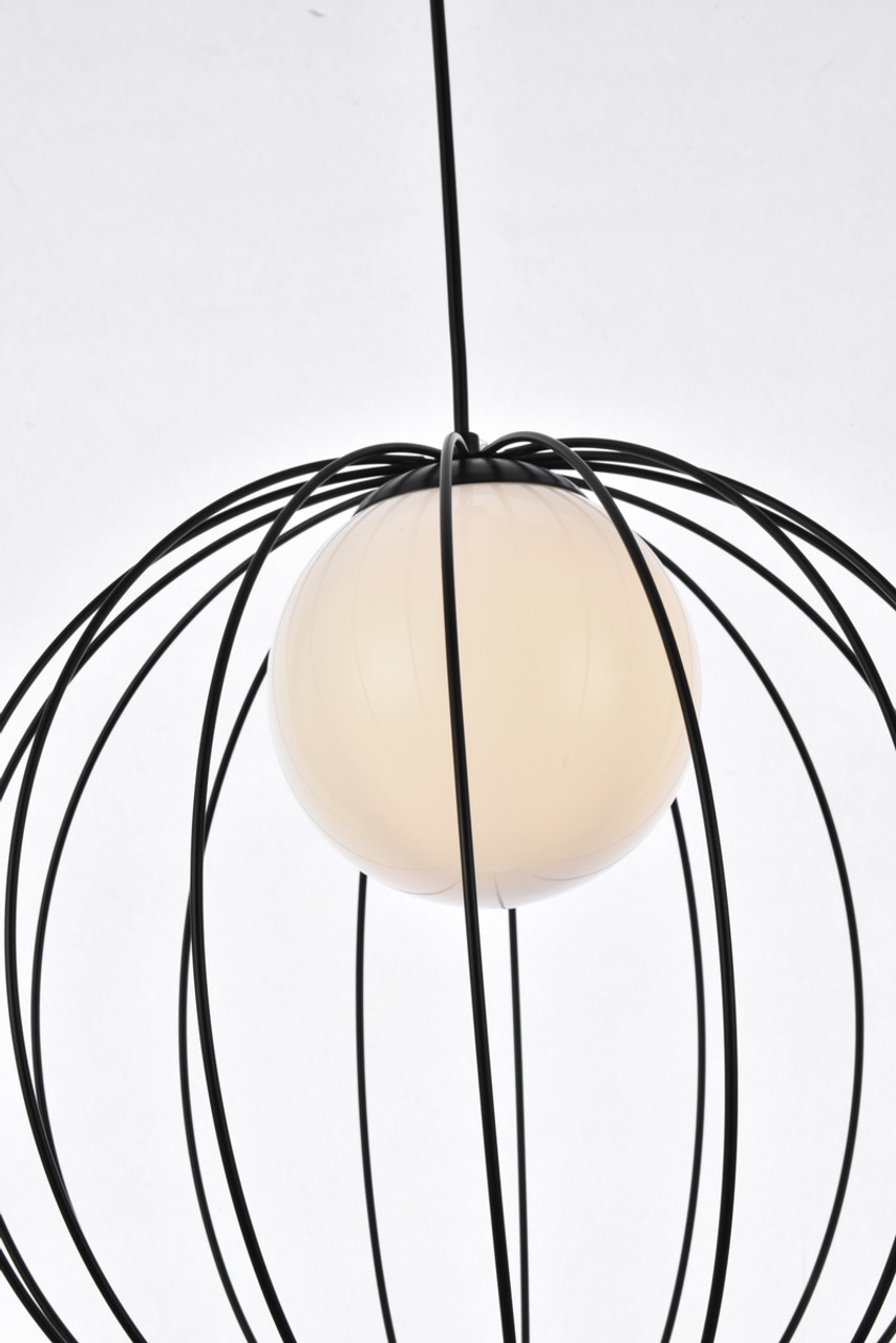 Living District LD2345BK Wetzel 1 light black pendant