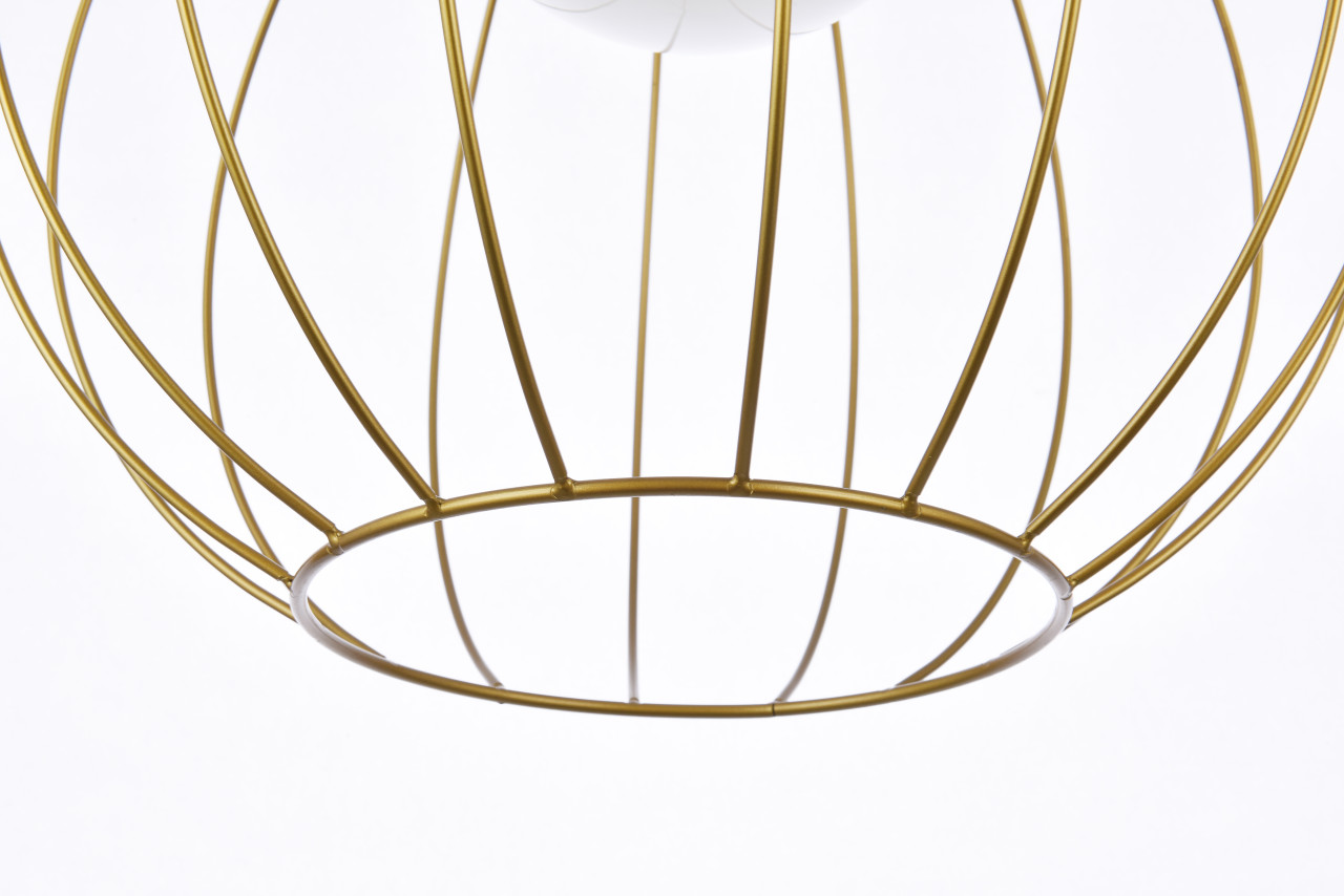 Living District LD2345BR Wetzel 1 light brass pendant