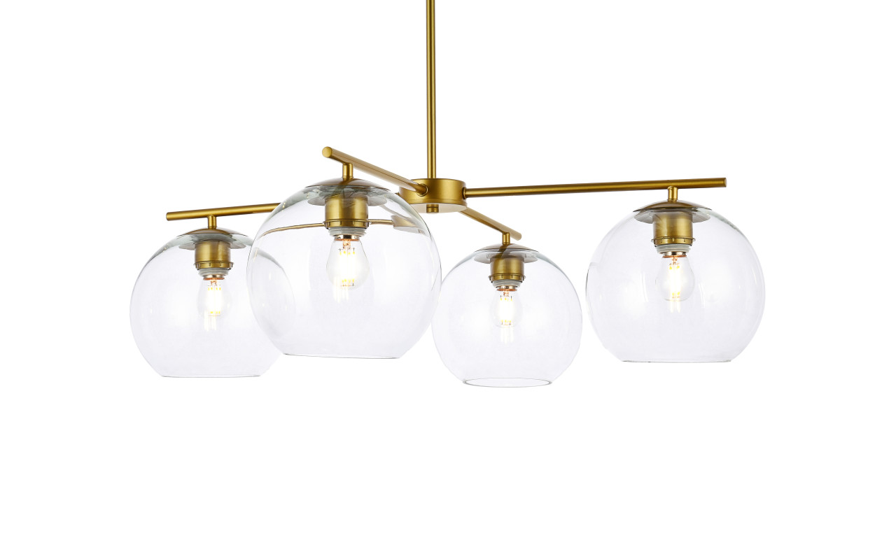 Living District LD2331BR Opus 4 lights brass pendant