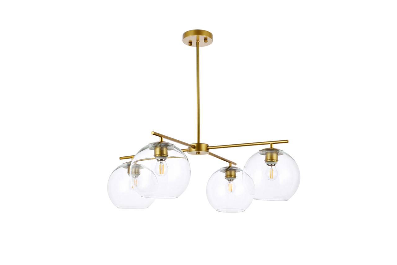 Living District LD2331BR Opus 4 lights brass pendant