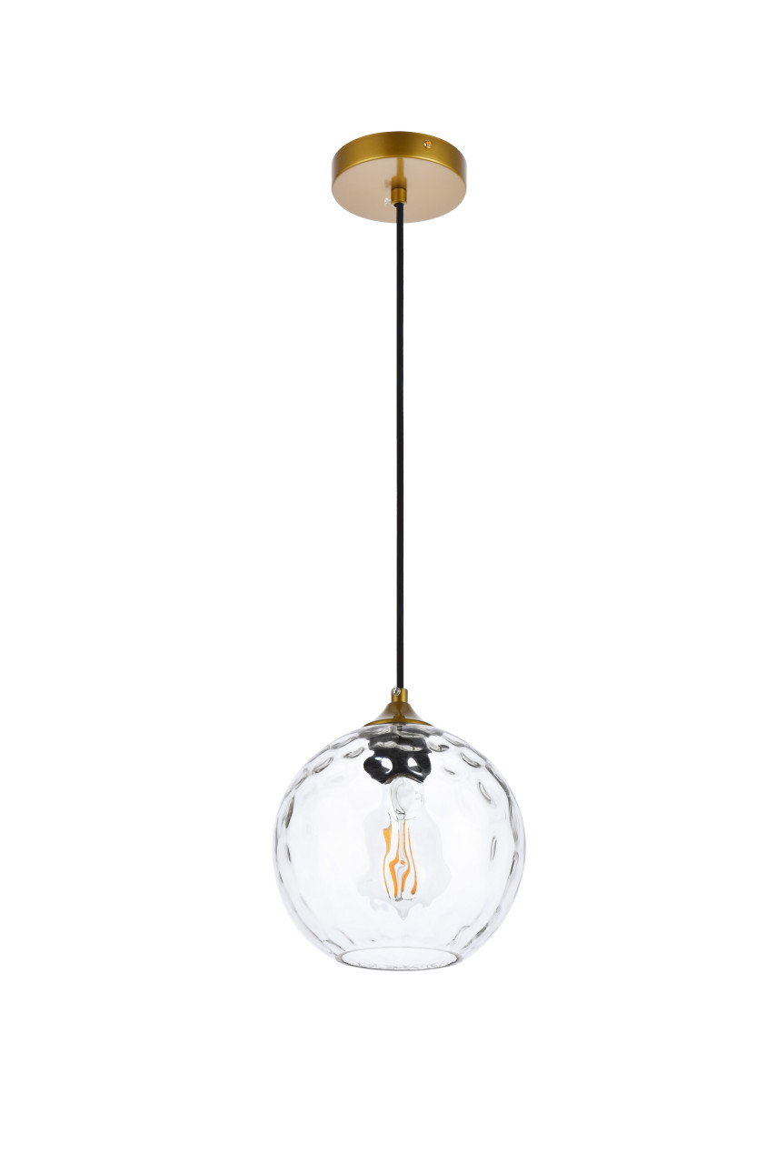 Living District LD2281BR Cashel 8 inch brass pendant