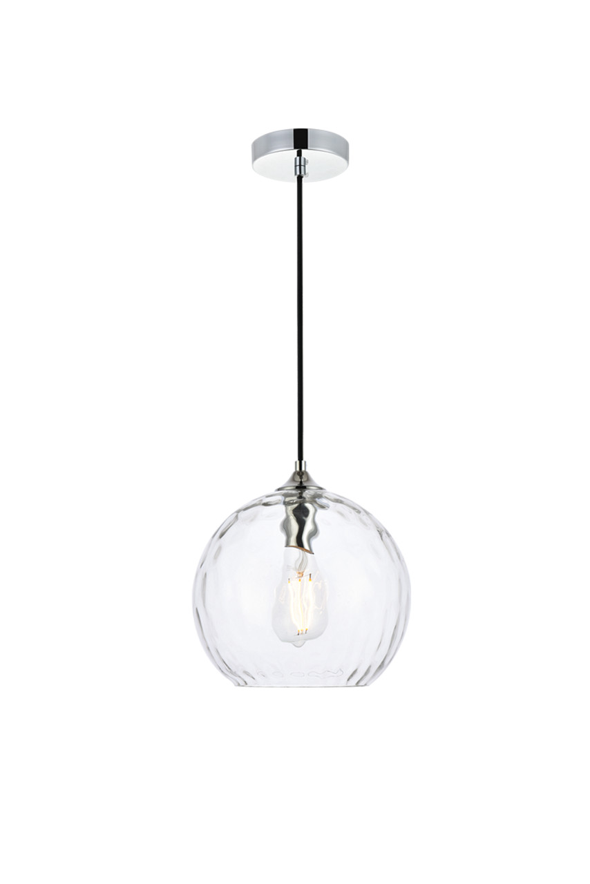 Living District LD2282C Cashel 10 inch light chrome pendant