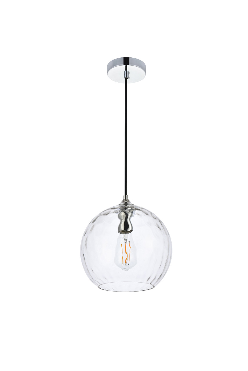 Living District LD2282C Cashel 10 inch light chrome pendant