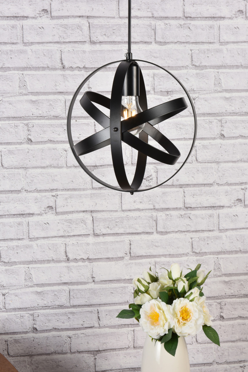 Living District LD2341BK Celeste 1 light black pendant