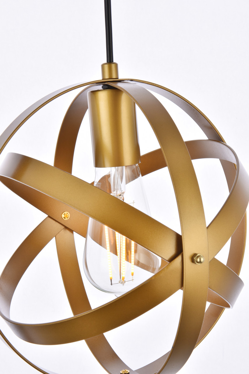 Living District LD2341BR Celeste 1 light brass pendant