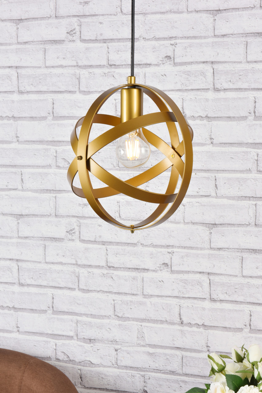 Living District LD2341BR Celeste 1 light brass pendant