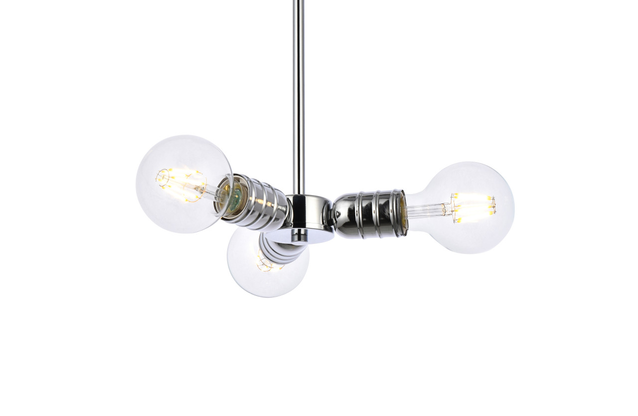 Living District LD2337C Reyes 3 lights chrome pendant