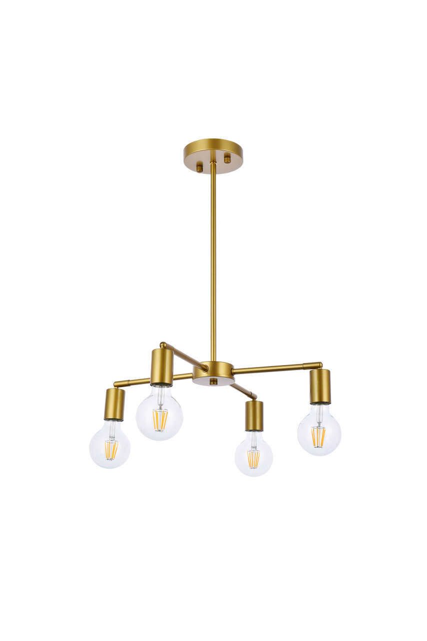 Living District LD2339BR Cairo 4 lights brass pendant