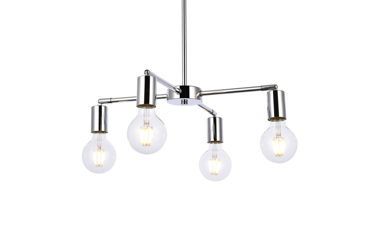 Living District LD2339C Cairo 4 lights chrome pendant