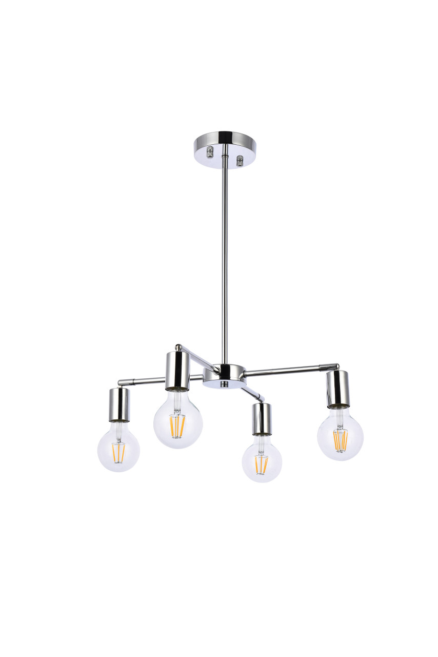 Living District LD2339C Cairo 4 lights chrome pendant