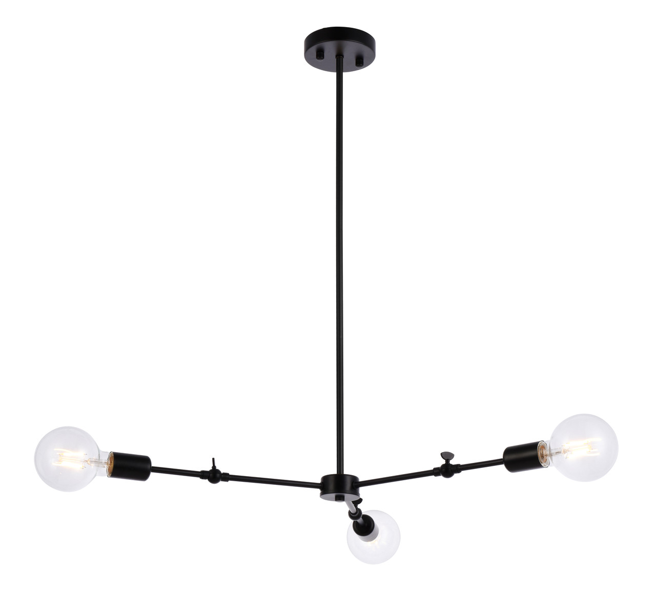 Living District LD2340BK Furlong 3 lights black pendant