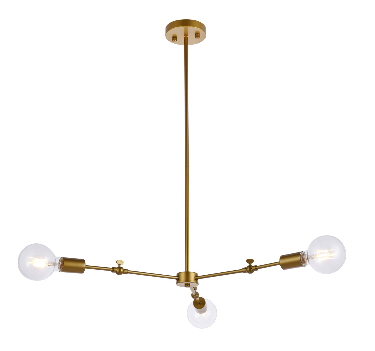 Living District LD2340BR Furlong 3 lights brass pendant